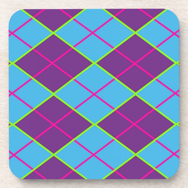 Klassisches Argyle-Muster Untersetzer (Vorderseite)