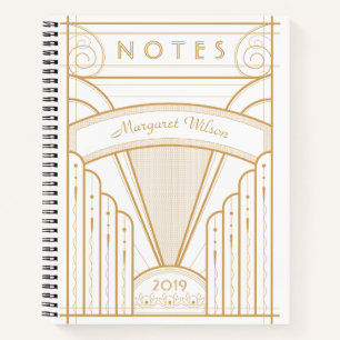 Klassisches Art Deco Muster Notizbuch