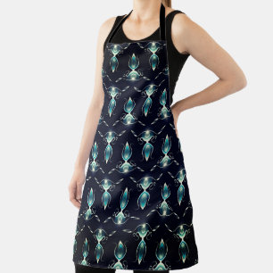 Klassisches Aussehen von blauen Edelsteinen mit le Schürze