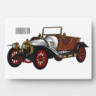Klassisches Auto 1920 Cartoon-Illustration Fotoplatte