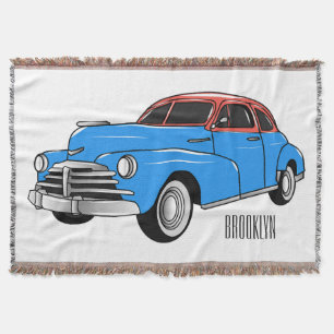 Klassisches Auto 1948 Cartoon-Illustration Decke