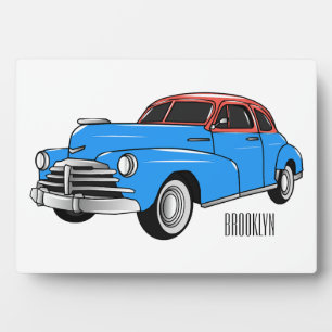 Klassisches Auto 1948 Cartoon-Illustration Fotoplatte