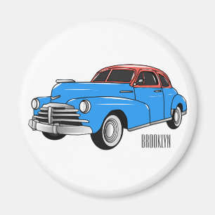 Klassisches Auto 1948 Cartoon-Illustration Magnet