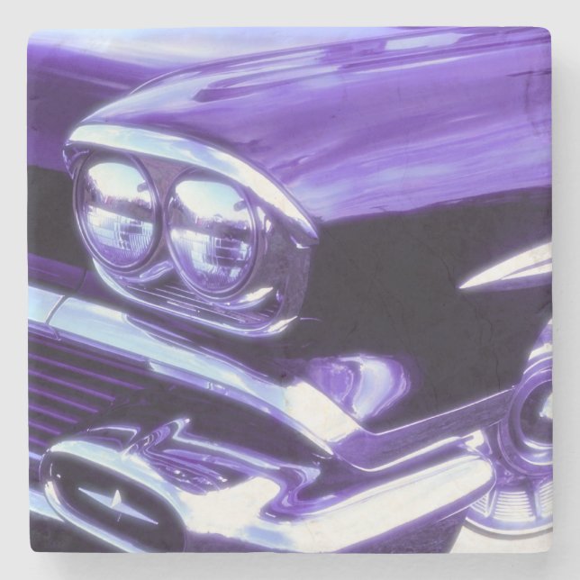 Klassisches Auto: Chevrolet 1958 Steinuntersetzer (Vorderseite)