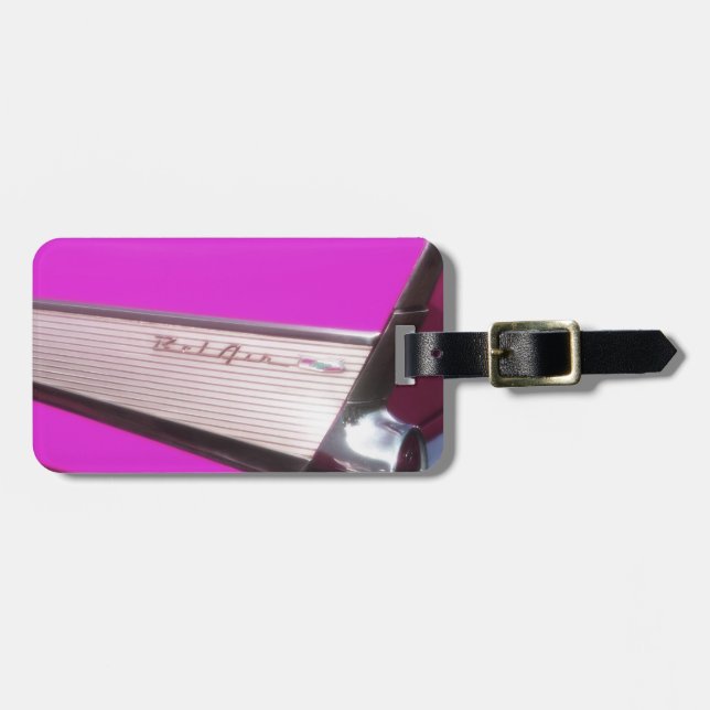 Klassisches Auto: Chevrolet-Bel Air Gepäckanhänger (Vorderseite horizontal)