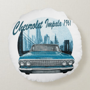 Klassisches Auto Chevrolet Impala 1961 Rundes Kissen