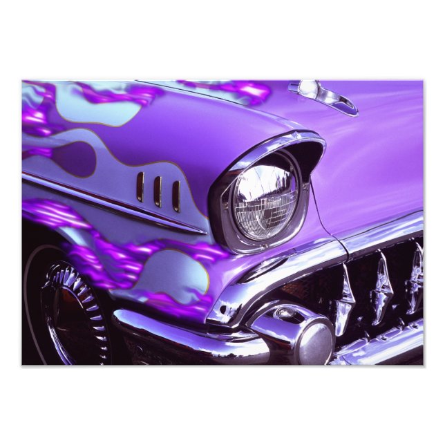 Klassisches Auto: Chevrolet mit Flammenhaube Fotodruck (Vorne)