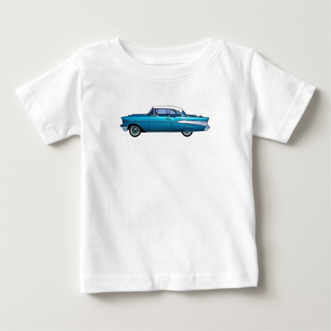 Klassisches Auto Chevy 1957 BelAire Baby T-shirt (Vorderseite)