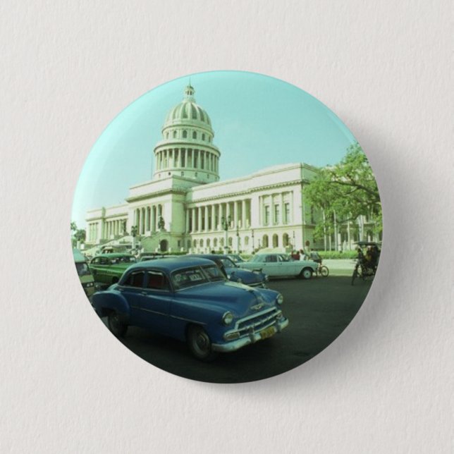 Klassisches Auto Havana Kuba Button (Vorderseite)