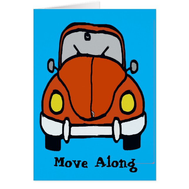 Klassisches Auto in rotem Cartoon (Vorne)