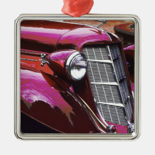 Klassisches Auto: Kastanienbraun Ornament Aus Metall