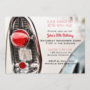 Klassisches Auto-Mitte- des Einladung