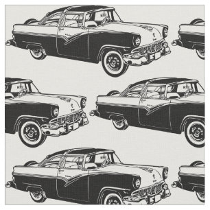 Klassisches Auto-Schwarzweiss-Gewebe Stoff