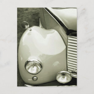 Klassisches Auto - Schwarzweißfoto Postkarte