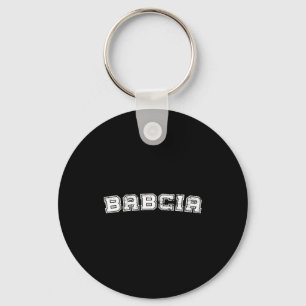 Klassisches Babcia-Varsity-Collegestil-Grafik Schlüsselanhänger