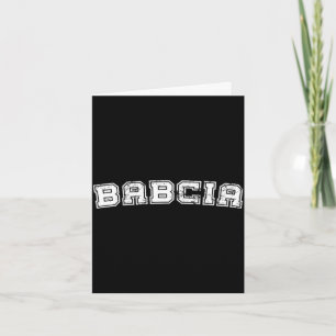 Klassisches Babcia-Varsity-Collegestyle-Grafik Karte