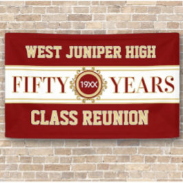 Klassisches Banner zur 50. Jubiläumsfeier