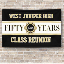 Klassisches Banner zur 50. Jubiläumsfeier