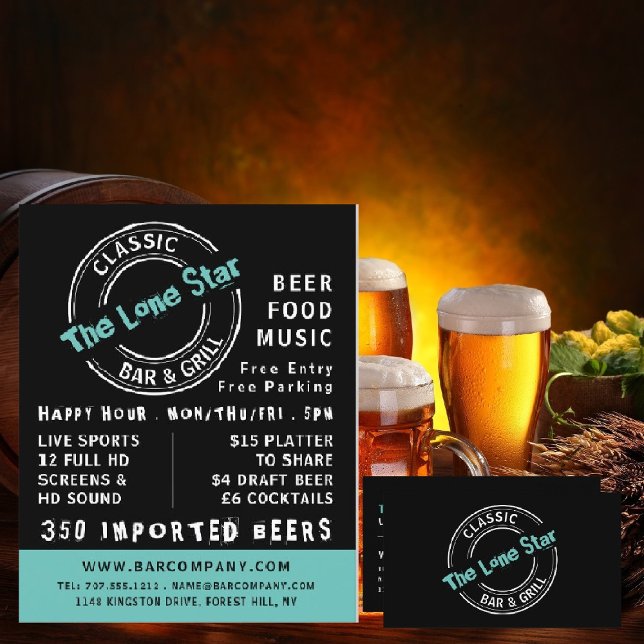 Klassisches Bar & Grill-Logo, Pub/Brauerei Visitenkarte (Von Creator hochgeladen)