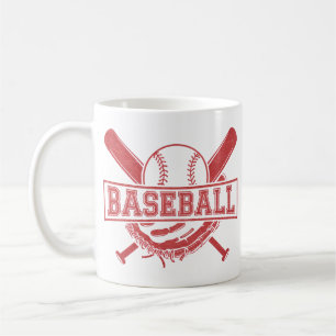 Klassisches Baseball-Emblem Kaffeetasse