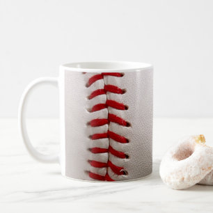 Klassisches Baseball- und Softball-Rotsticken Kaffeetasse