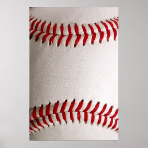 Klassisches Baseball- und Softball-Rotsticken Poster