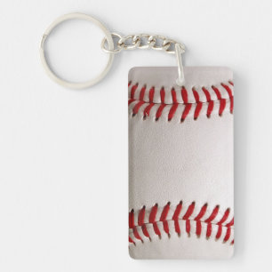 Klassisches Baseball- und Softball-Rotsticken Schlüsselanhänger