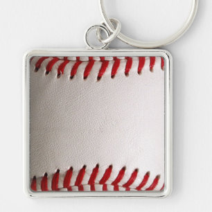 Klassisches Baseball- und Softball-Rotsticken Schlüsselanhänger