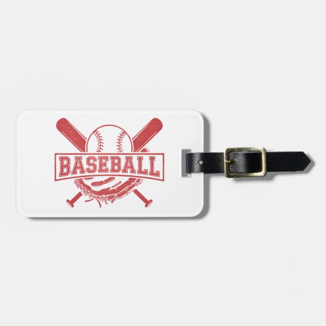 Klassisches BaseballEmblem Gepäckanhänger (Vorderseite horizontal)