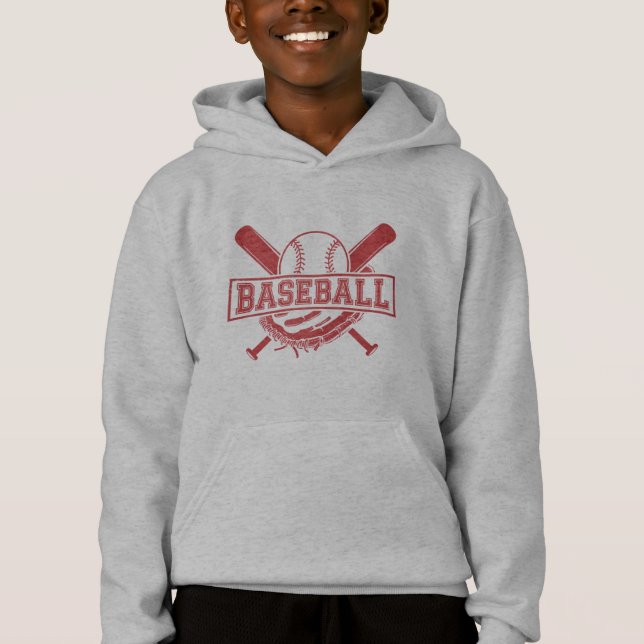 Klassisches BaseballEmblem Hoodie (Vorderseite)