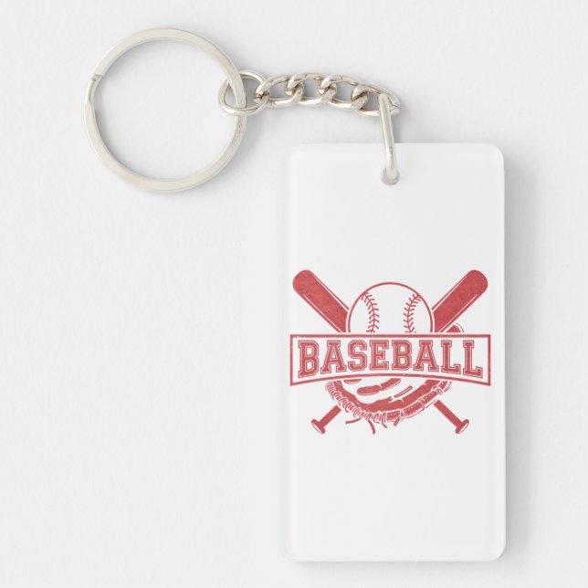Klassisches BaseballEmblem Schlüsselanhänger (Vorderseite)