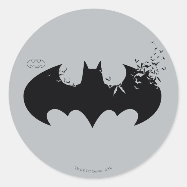 Klassisches Batman-Logo Runder Aufkleber (Vorderseite)