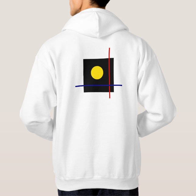 Klassisches Bauhaus Art Geometric Composite Black Hoodie (Rückseite)