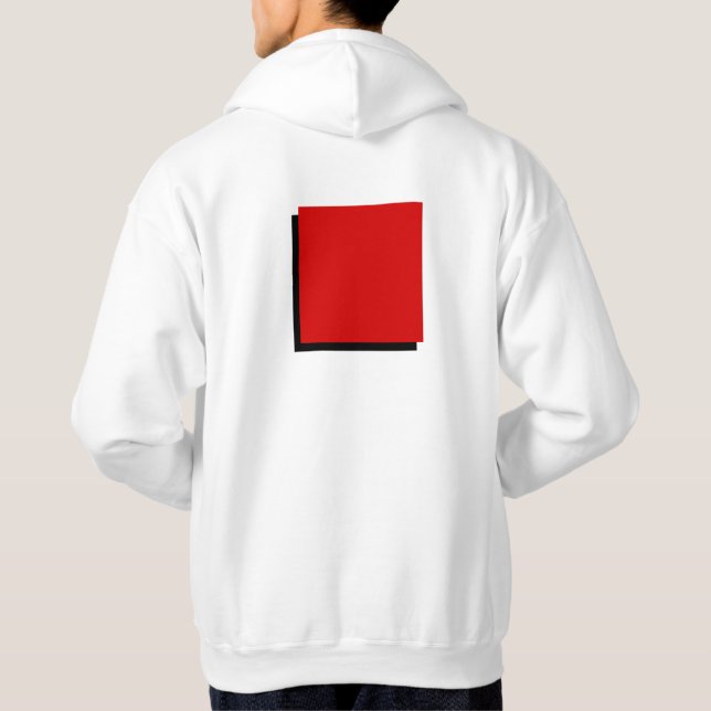 Klassisches Bauhaus Art Roter Platz Hoodie (Rückseite)