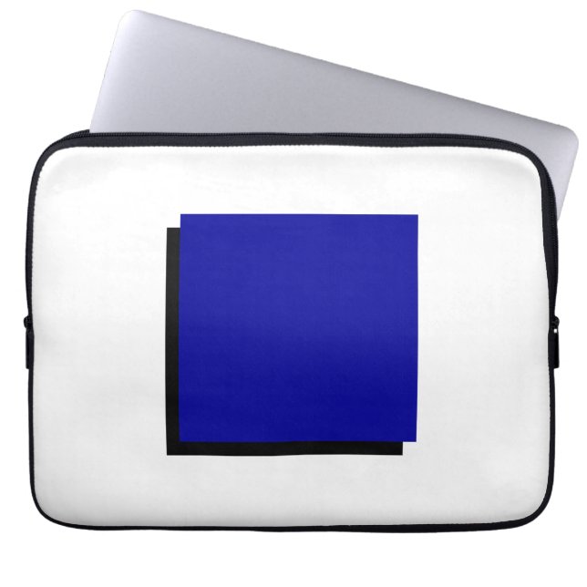 Klassisches Bauhaus Design Blue Square Laptopschutzhülle (Vorderseite)