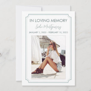 Klassisches Beerdigungsprogramm Einladung