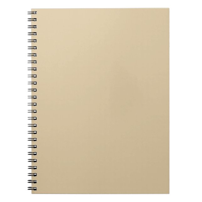 Klassisches Beige Einfarbig Minimalistisch Notizblock (Vorderseite)