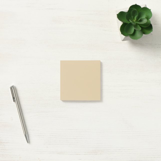 Klassisches Beige Einheitsfarbe Minimalistisch  Post-it Klebezettel (Büro)
