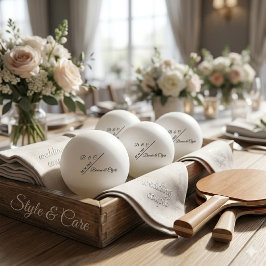 Klassisches benutzerdefiniertes Paar-Monogramm Nam Tischtennisball