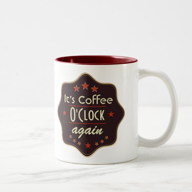 Klassisches benutzerdefiniertes Retro-Label Zweifarbige Tasse (Rechts)