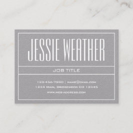 Klassisches Berufliches Weiß auf Premium Grau Visitenkarte