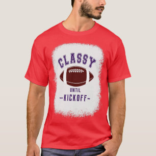 Klassisches bis zum Kickoff Lila Letters Sportspie T-Shirt