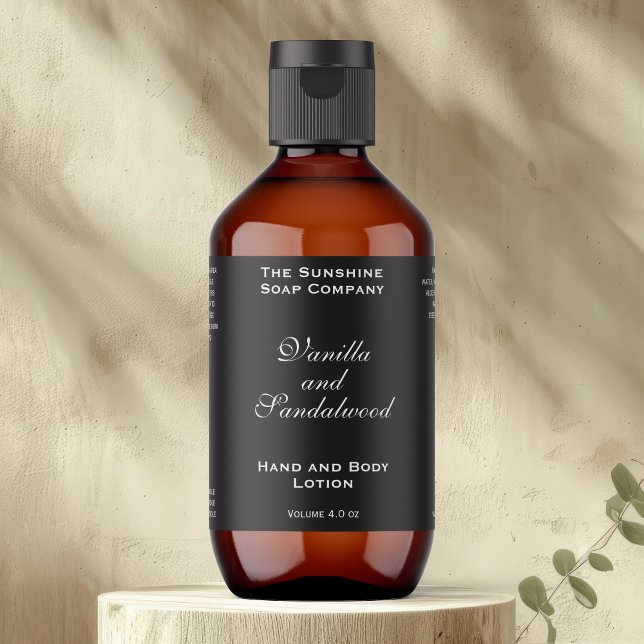 Klassisches Black Cosmetics Flasche Label (Von Creator hochgeladen)