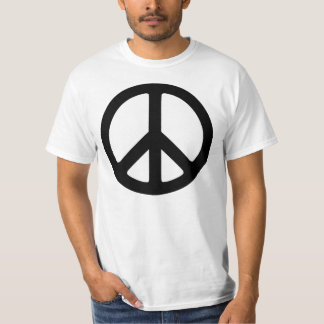 Klassisches Black Groovy Peace Symbol T-Shirt