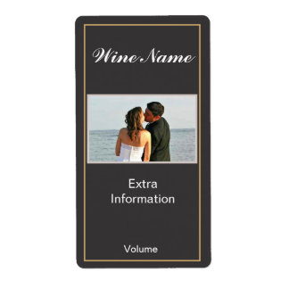 Klassisches Black Wine Label