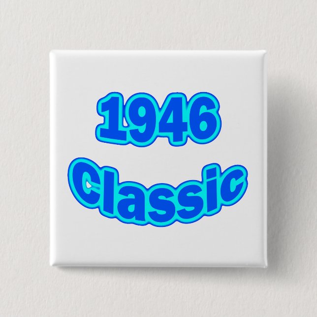 Klassisches Blau 1946 Button (Vorderseite)