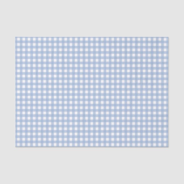 Klassisches Blau Gingham Karo  Seidenpapier (Vorderseite)