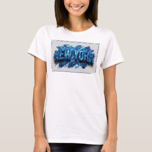 Klassisches Blau NEW YORK Shirt Design v2
