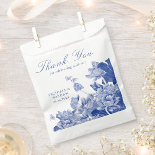 Klassisches Blau und Weiß Chinoiserie Hochzeit Geschenktütchen