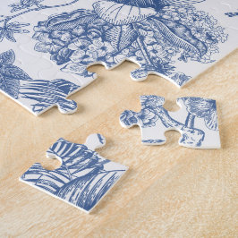 Klassisches Blau und Weiß Chinoiserie Puzzle